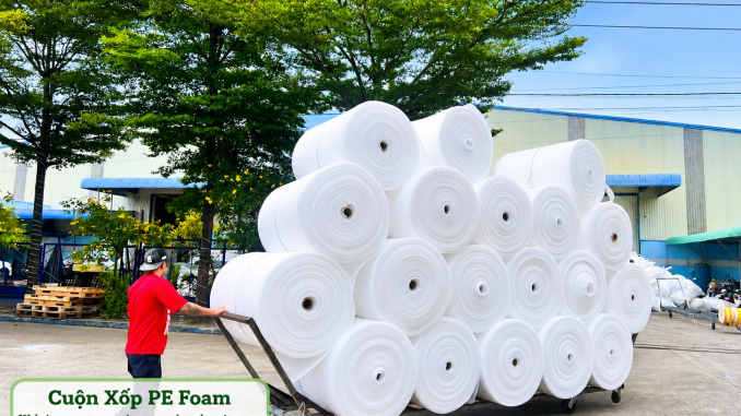 foam 1mm bọc hàng tại KCN Yên Phong