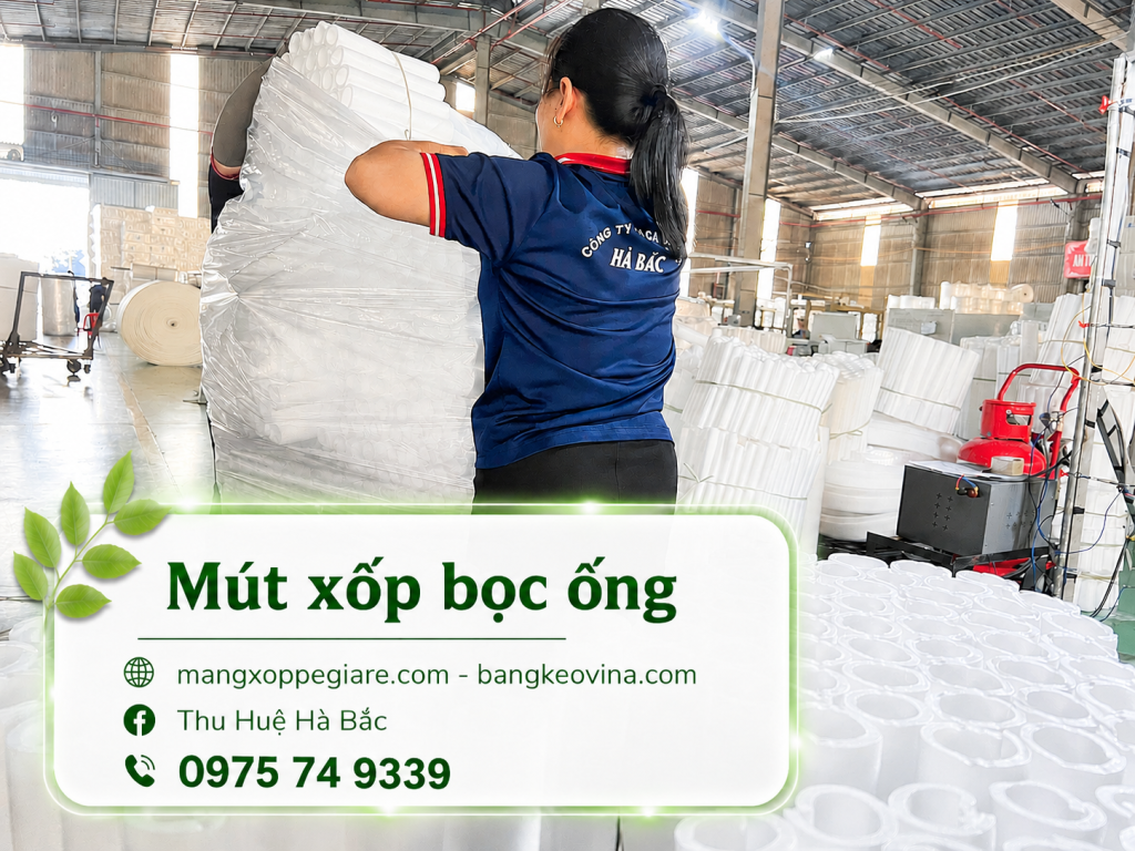 ống foam rạch bảo vệ chân bàn