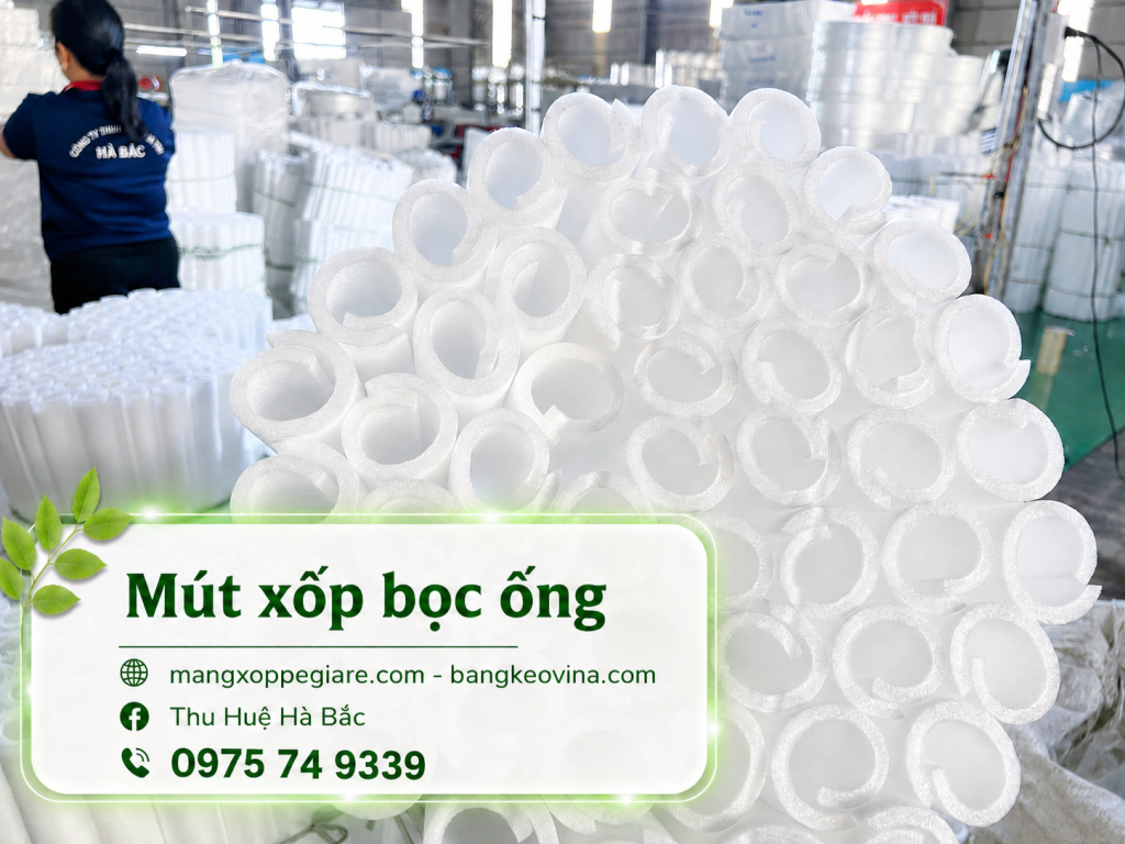 dùng ống foam bảo vệ thanh dài