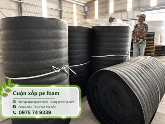 cuộn xốp pe foam đen 5mm tại KCN Sóng Thần 1