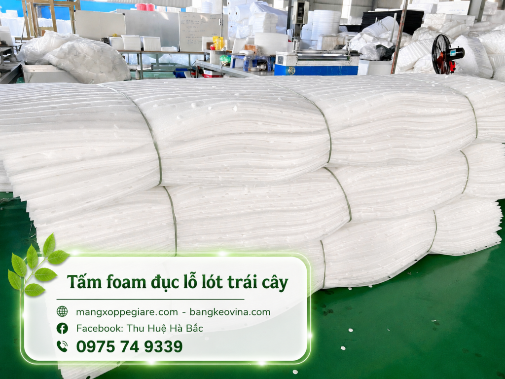 Tấm xốp pe foam đục lỗ 10mm giá rẻ 2026
