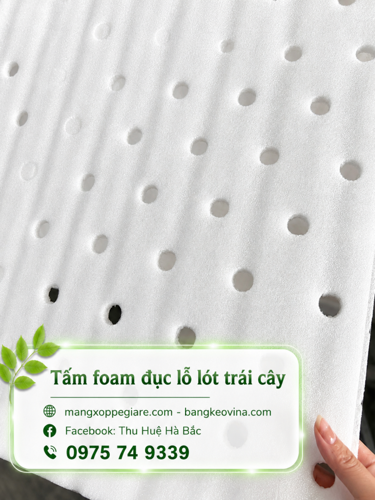 Tấm xốp pe foam đục lỗ 10mm giá rẻ 2026