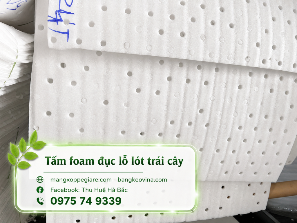 Tấm xốp pe foam đục lỗ 10mm giá rẻ 2026