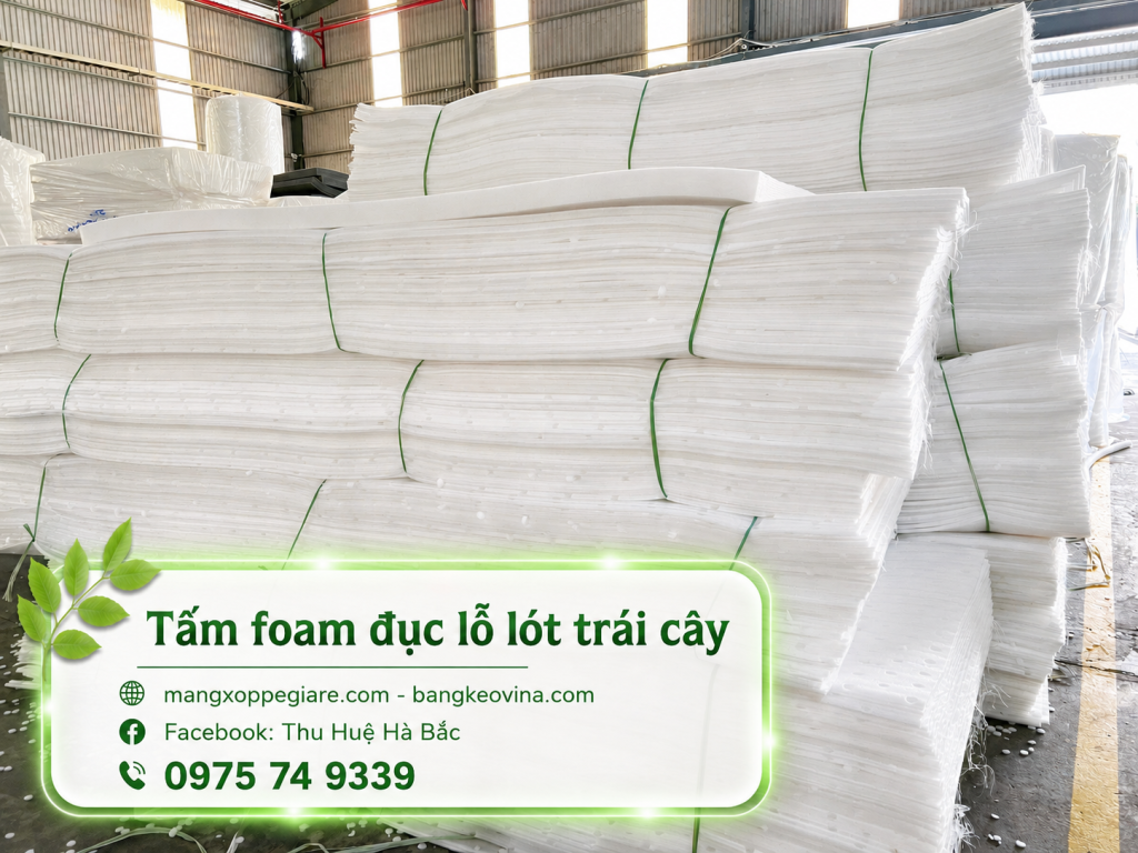 Tấm xốp pe foam đục lỗ 10mm giá rẻ 2026