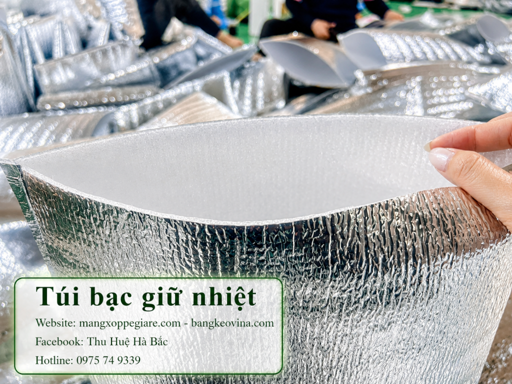 túi bạc giữ nhiệt đựng bánh và trà sữa