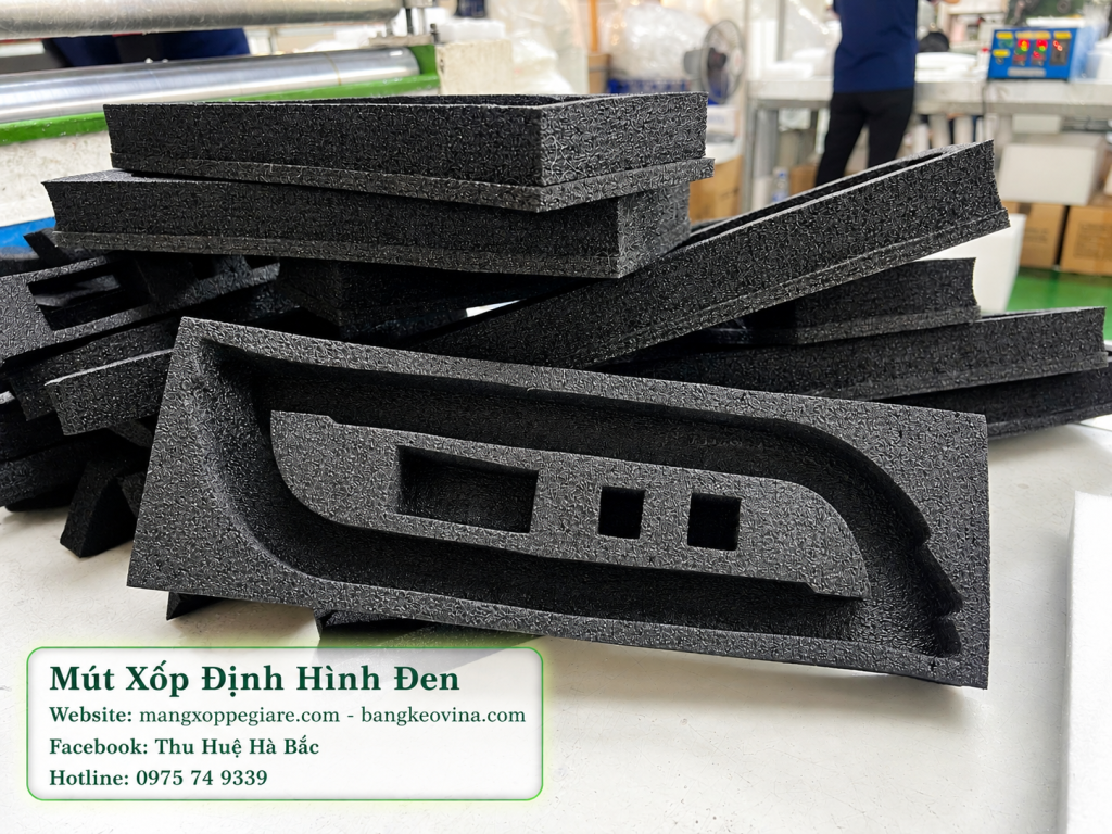 mút xốp định hình màu đen theo kích thước