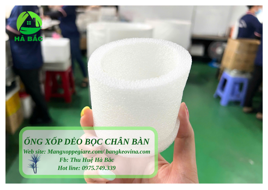 lắp ống xốp liền trên thanh inox