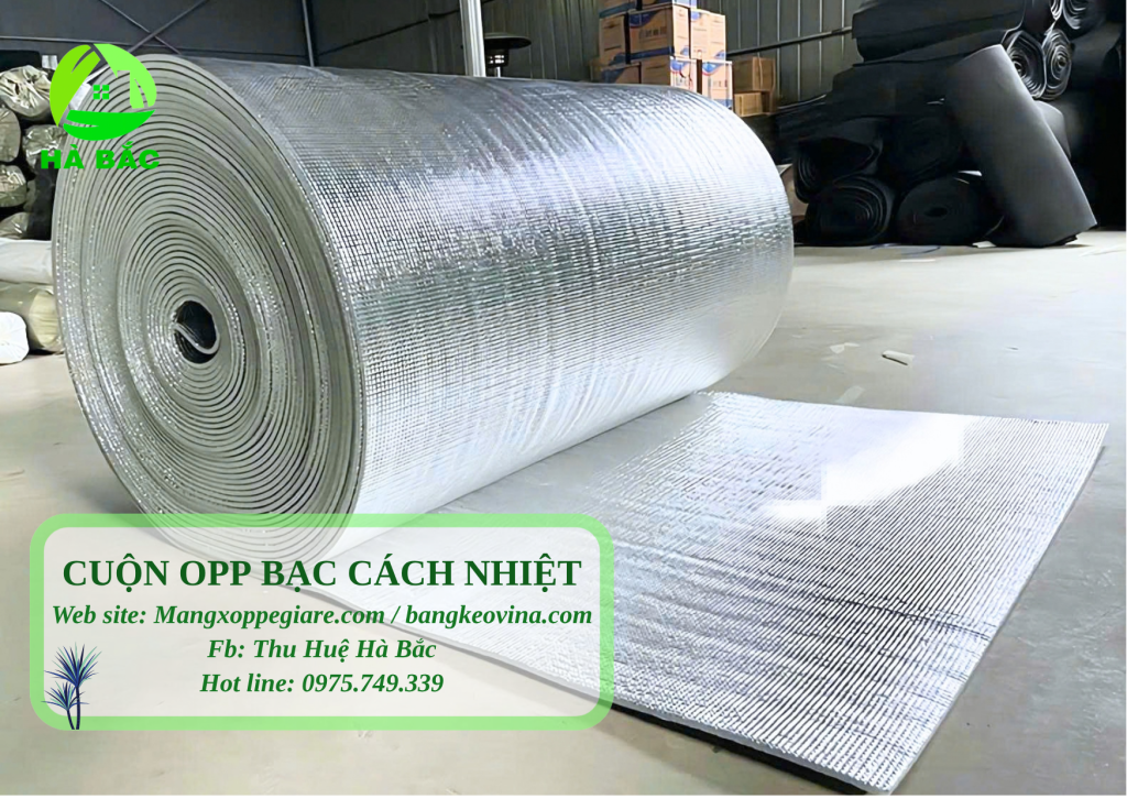 dùng foam OPP bạc dưới mái